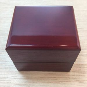 Cherry Wood Glossy Finished Luxury Ring Box